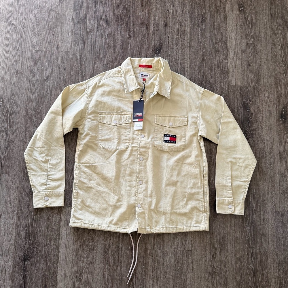 Tommy Hilfiger Cream Lightweight Shirt Jacket